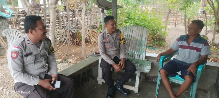 Lakukan K2YD,Bhabinkamtibmas Ajak Jaga Kamtibmas