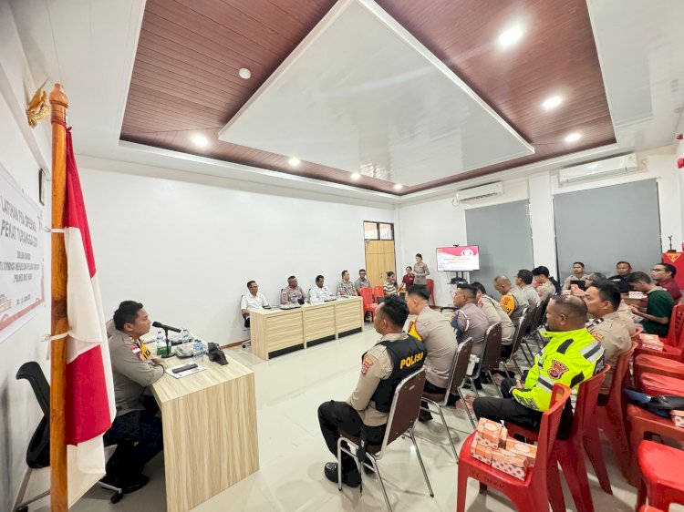 Kapolres Rote Ndao Pimpin Pelaksanaan Kegiatan Lat Pra Ops Pekat Turangga 2024