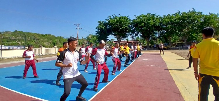 Polres Rote Ndao Menggelar Kesemaptaan Jasmani Semester II Tahun 2024