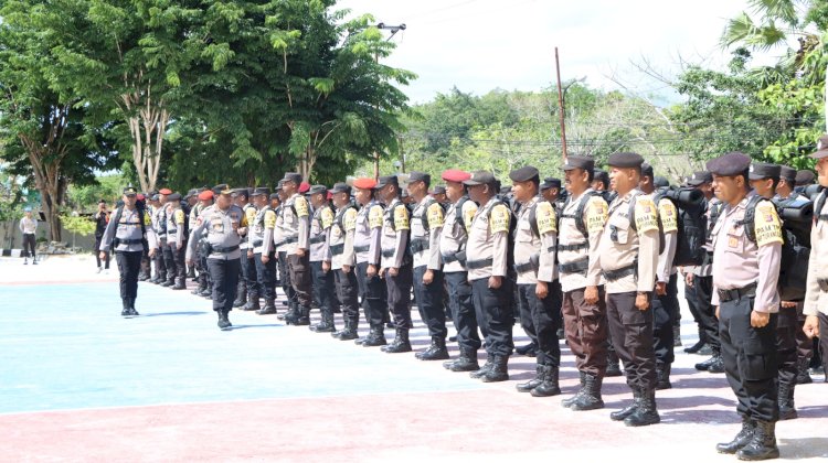Kapolres Rote Ndao : Hari Ini Pergeseran Pasukan Menuju Pulau Terluar Bersamaan Dengan Logistik Pemilu