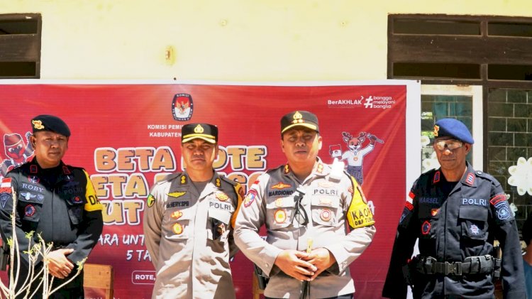 Kapolres. Rote Ndao Dan Pamatwil Polda NTT Cek Langsung TPS