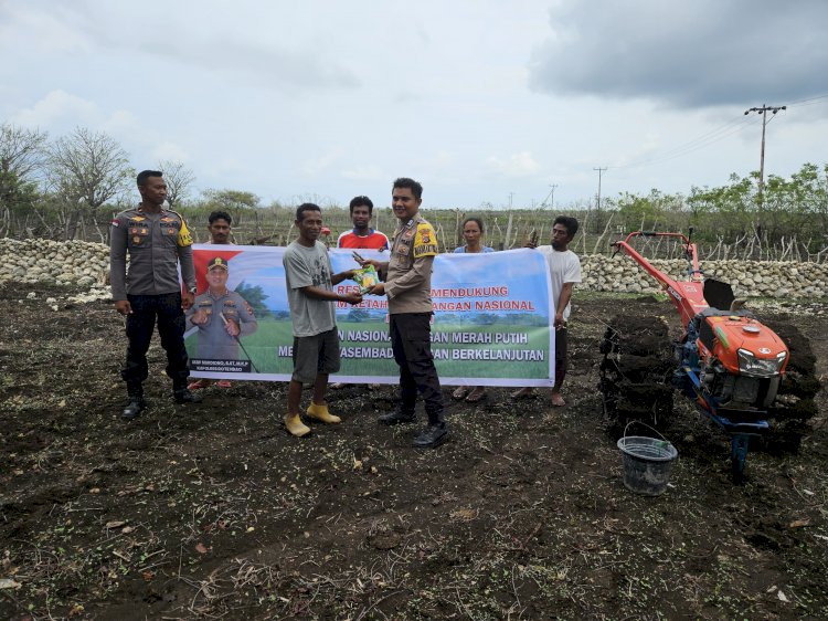 Kapolsek Rote Barat : 3 Lokasi Lahan Tidur Diolah Bersama Masyarakat Untuk Program Asta Cita Presiden RI