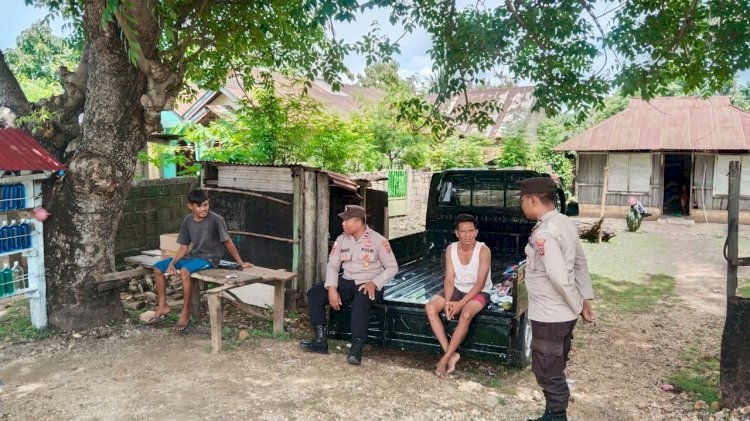 Personel Polsek Rote Tengah Terus Berikan Edukasi Bagi Masyarakat Untuk Jaga Kamtibmas
