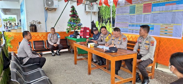 Pamatwil Polda NTT Cek Kesiapan Pengamanan Di Pos Pelayanan Pelabuhan Pantai Baru