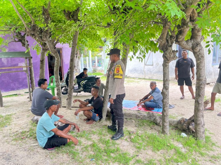 Kegiatan Bhabinkamtibmas Polsek Rote Barat di Desa Mbiu Lombo