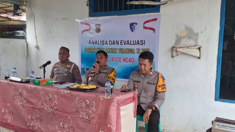 Kapolres Rote Ndao Pimpin Anev Operasi Keselamatan Turangga 2025 Polres Rote Ndao