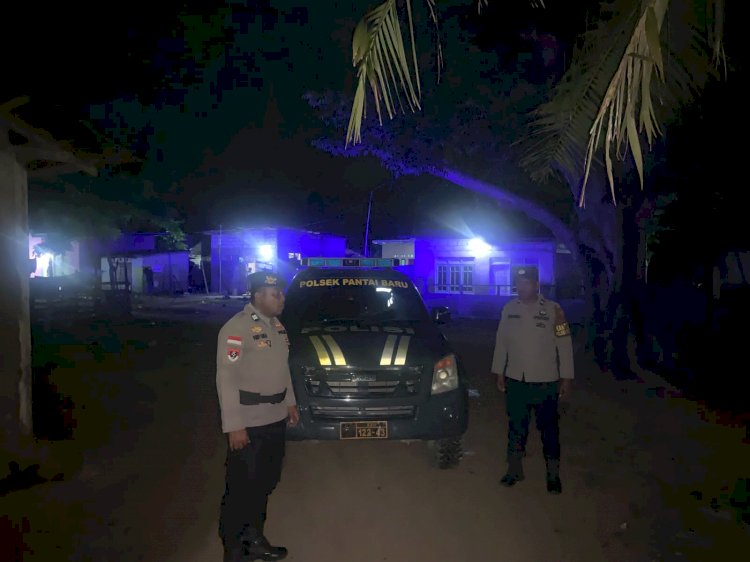 Patroli Sahur Personel Polsek Pantaibaru Didesa Oenggae
