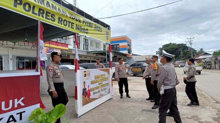 Kapolres Rote Ndao Dan Kasatgas Operasi Ketupat Turangga 2025 Cek Kesiapan Pos PAM