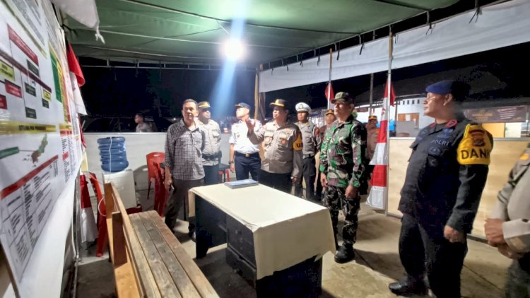 Kapolres Dan Forkompimda Lakukan Pengecekan Pos Pam Di Malam Takbiran