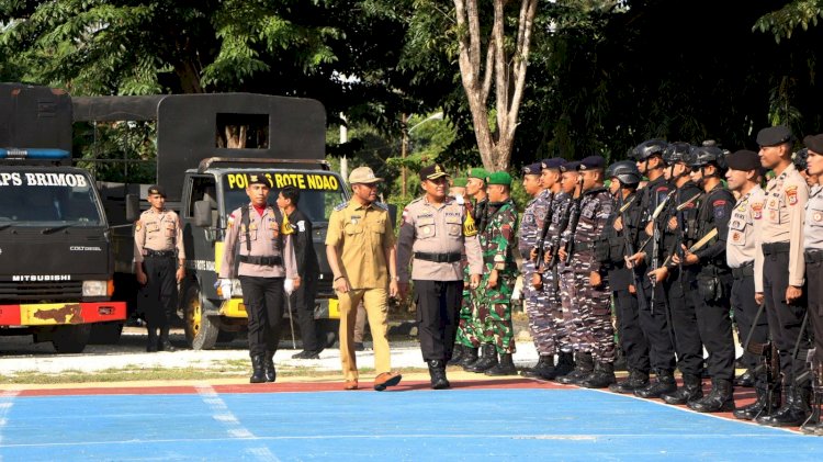 Apel Gelar Pasukan Operasi Samana Santa Turangga 2025 Polres Rote Ndao.