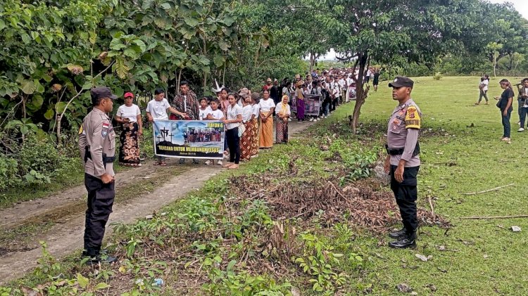 Pengamanan Kegiatan Paskah 2025 Diwilayah Hukum Polsek Rote Barat Laut