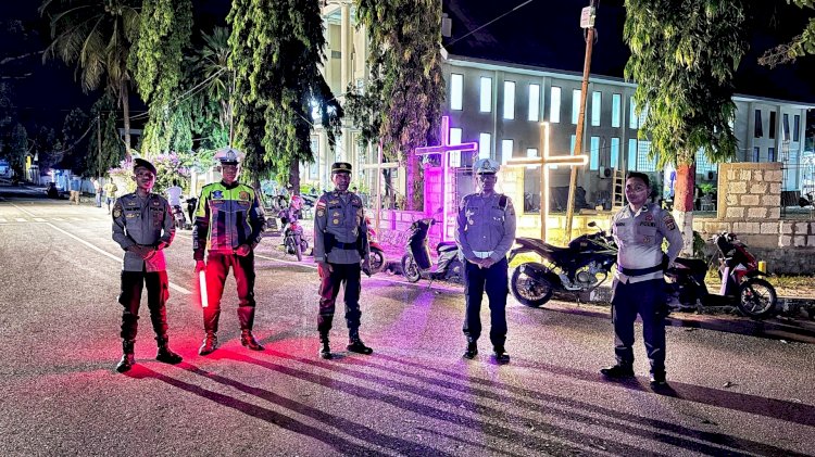 Kapolres Rote Ndao : Pawai Obor Perayaan Paskah 2025 Diwilayah Hukum Polres Rote Ndao Kondusif