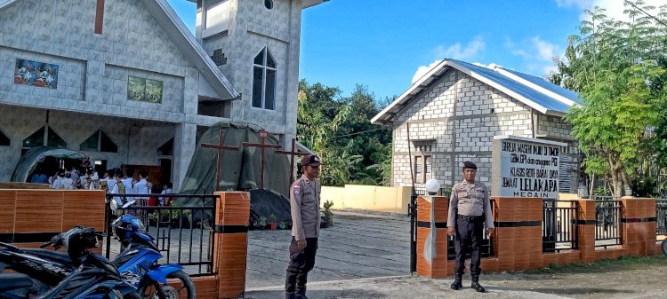 Ipda Godfriet : Kegiatan Ibadah Syukur Paskah Diwilayah Hukum Polsek Rote Barat Daya Berjalan Aman Dan Lancar