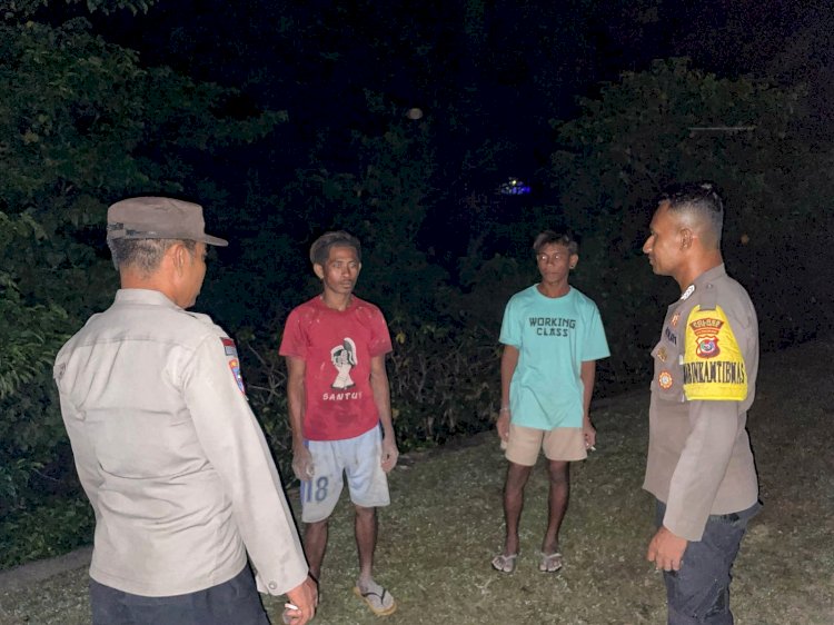Piket Polsek Rote Tengah Lakukan Patroli Malam Hari Jaga Kamtibmas
