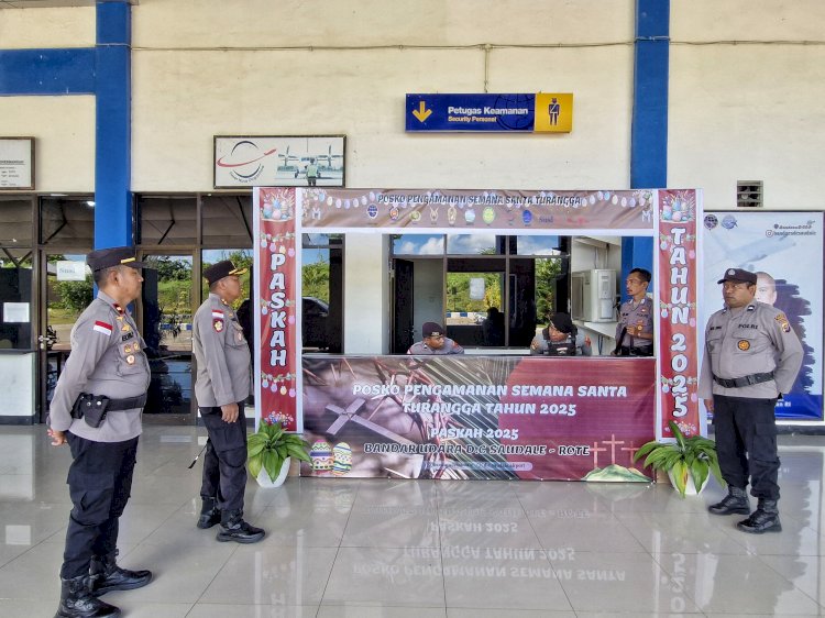 Kapolres Rote Ndao : Pos Pengamanan Bandara D C Saudale Selalu Siaga Dalam Setiap Operasi Kepolisian