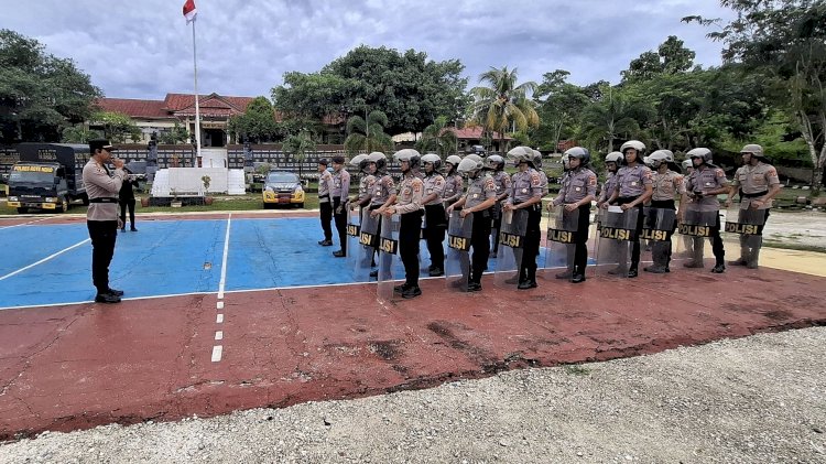 Jelang May Day, Polres Rote Ndao Gelar Latihan Pengendalian Massa