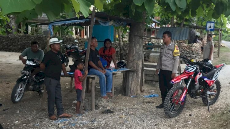 Upaya Preemtif Bhabinkamtibmas Polsek Lobalain Himbau Warga Binaan Jaga Kamtibmas