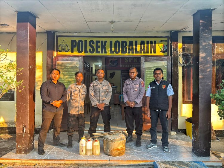 Operasi Pekat Turangga 2025, Polsek Lobalain Amankan Minuman Keras Jenis Sopi Dan Alat Penyulingan