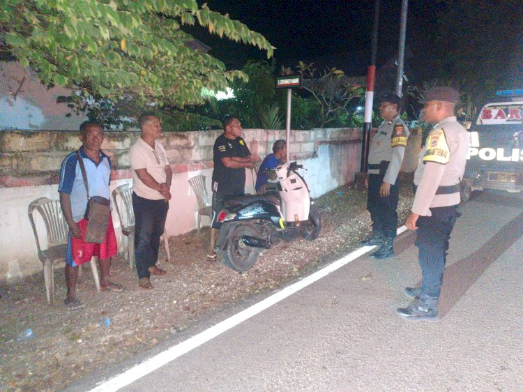 Patroli Malam Polsek Pantaiibaru Untuk Cegah Aksi Kriminalitas