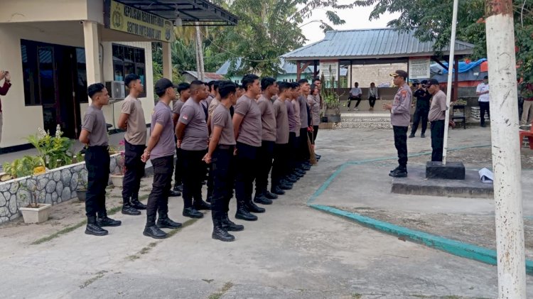 HUT Bhayangkara Ke 79, Polres Rote Ndao Lakukan Bakti Sosial Pada Pasar Busalangga