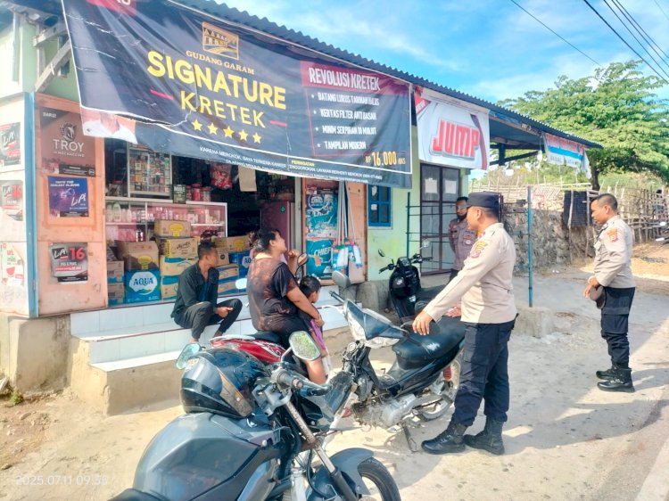 Polri Untuk Masyarakat, Personel Polsek Rote Tengah Tingkatkan Patroli Preventif Gangguan Keamanan