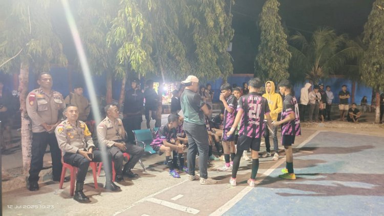 Kapolsek Lobalain : Kami Terus Tingkatkan Pengamanan Demi Keamanan Dan Kenyamanan Pelaksanaan Pertandingan Futsal Tiga Naga Cup II