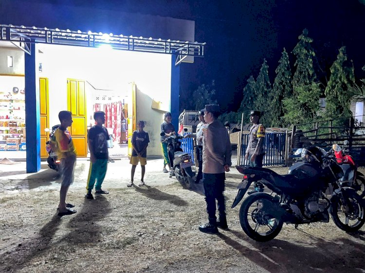 Patroli Malam Personel Polsek Rote Tengah, Wujud Polri Untuk Masyarakat Dalam Ciptakan Rasa Aman