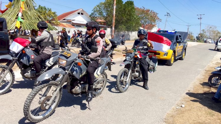 Polres Rote Ndao Turut Meriahkan Karnaval Pembangunan Menyambut HUT Kemerdekaan RI ke 80