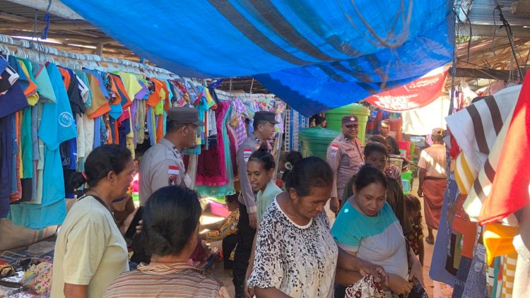 Pengamanan Pada Pasar Olafulihaa, Upaya Polsek Panbar Jamin Keamanan Masyarakat