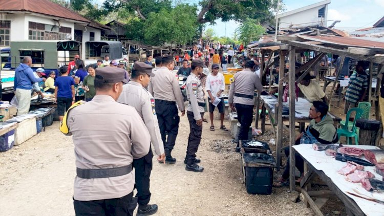 Pengamanan Pada Pasar Busalangga, Wujud Antisipasi Gangguan Kamtibmas