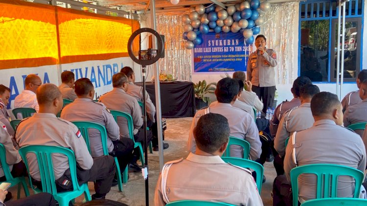 Syukuran HUT Lalu Lintas ke-70, Polres Rote Ndao Mantapkan Komitmen Wujudkan Lalu Lintas Modern Menuju Indonesia Emas.