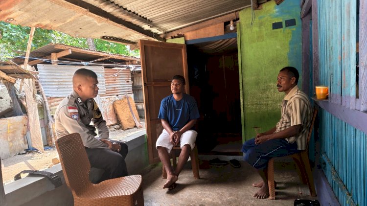 Bersama Warga Binaan, Bhabinkamtibmas Polsek Lobalain Ajak Jaga Kamtibmas