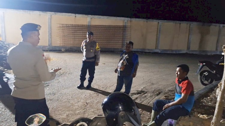Patroli Malam Polsek Pantaibaru, Wujud Polri Untuk Masyarakat