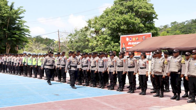 Polres Rote Ndao Gelar Apel Kesiapan Tanggap Darurat Bencana Hidrometeorologi Tahun 2025