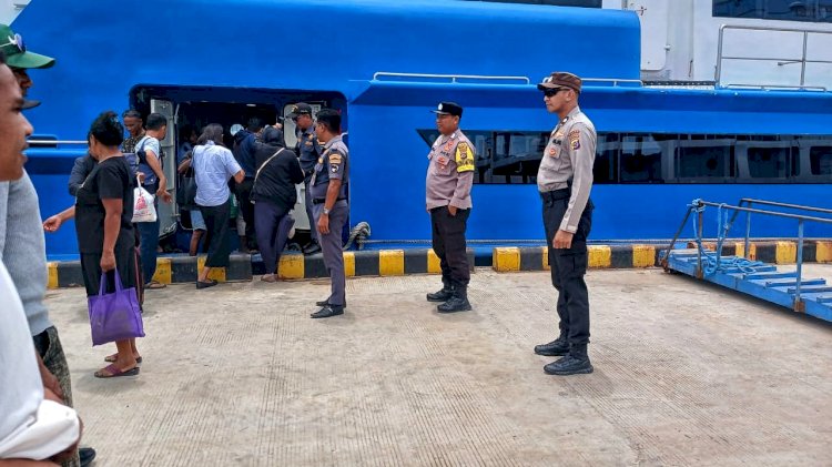 Pastikan Embarkasi dan Debarkasi Pada Pelabuhan Baa Berjalan Aman, Polsek  Lobalain Tingkatkan Pengawasan