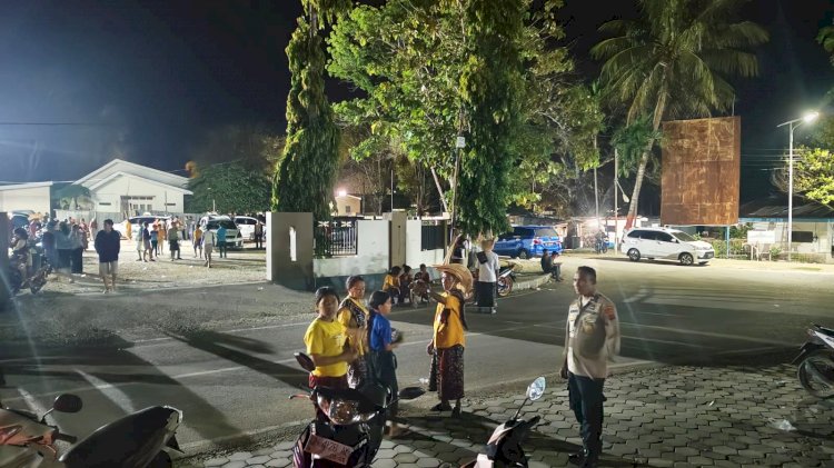 Polsek  Lobalain Gelar Patroli Malam, Wujudkan Kamtibmas Aman dan Kondusif Bagi Masyarakat