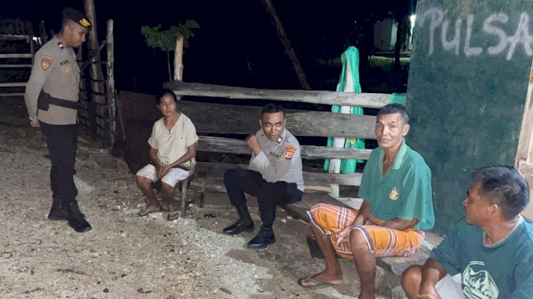 Patroli Malam Personel Polsek Rote Tengah, Ciptakan Rasa Aman Bagi Masyarakat