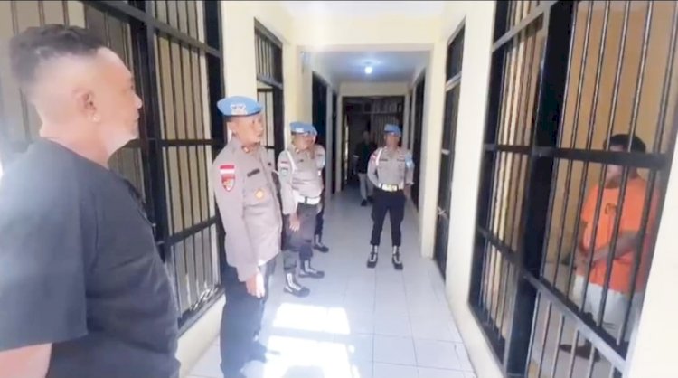 Pastikan Keamanan Tahanan, Kasi Propam Cek Kondisi Sel Tahanan