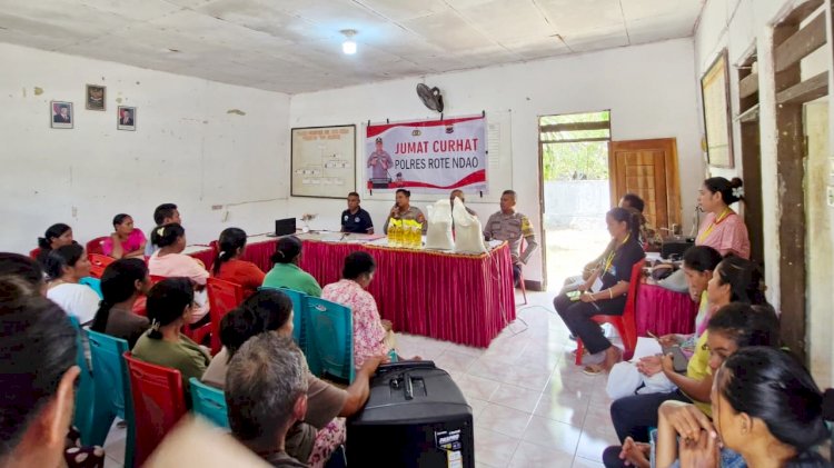Jumat Curhat Kapolres Rote Ndao Bersama Warga Desa Oelunggu