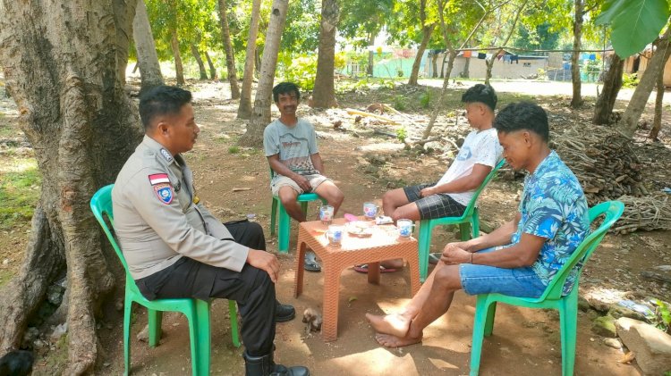 Bhabinkamtibmas Polsek Rote Barat Laut, Lakukan Kegiatan Sambang Jaga Kemitraan Dengan Warga Binaan