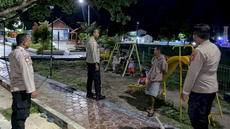 Polsek Lobalain Gelar Patroli Malam Upaya Jaga Kenyamanan Masyarakat