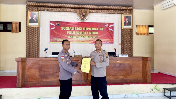 Sosialisasi DIPA RKA KL Polres Rote Ndao di Hadiri PJU dan Kapolsek Jajaran