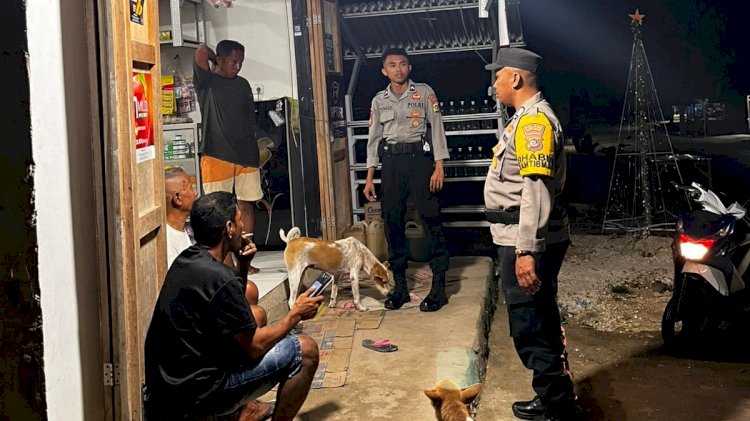 Patroli Malam Polsek Rote Barat Laut Jaga Kamtibmas Tetap Kondusif