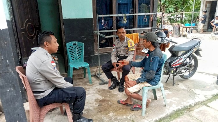 Sambangi Warga Binaan, Bhabinkamtibmas Polsek Rote Barat Laut Himbau Untuk  Jaga Kamtibmas Tetap Kondusif