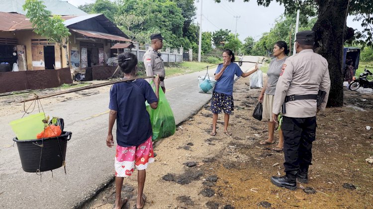 Polsek Rote Tengah Gelar Patroli Dialogis, Bangun Kemitraan Dengan Masyarakat Jaga Kamtibmas