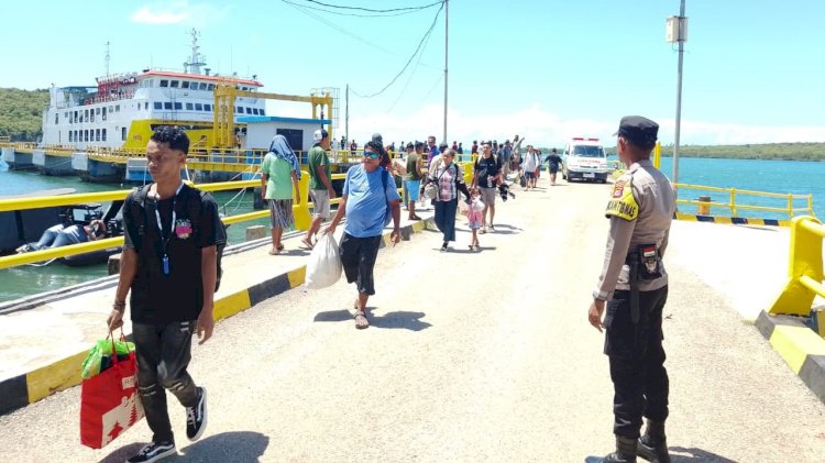 Kapolsek Pantaibaru : Embarkasi dan Debarkasi Melalui Pelabuhan Pantaibaru Kembali Normal, Kami Tingkatkan Pengamanan