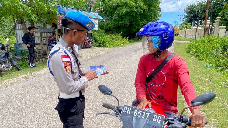 Propam Polres Rote Ndao Masif Sosialisasi QR Code Yanduan Propam Presisi