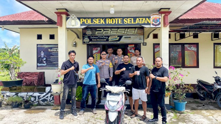 Kapolsek Pantaibaru : Kolaborasi Polsek Pantaibaru dan Polsek Rote Selatan Berhasil Temukan Ranmor Warga Tungganamo