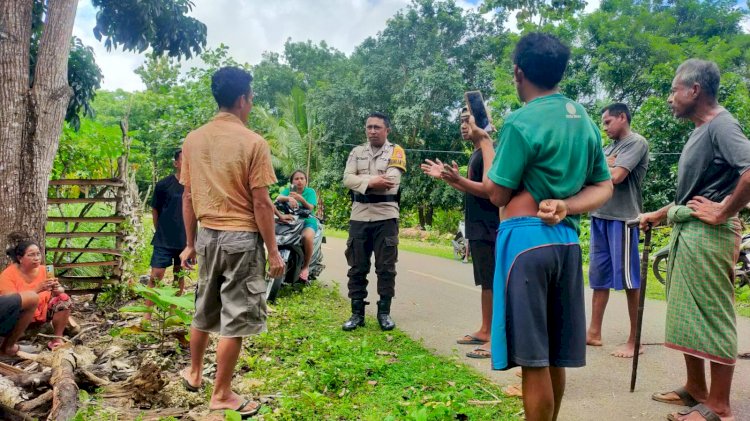 Bersama Warga Binaan, Bhabinkamtibmas Polsek Rote Barat Laut  Ciptakan Kamtibmas  Kondusif