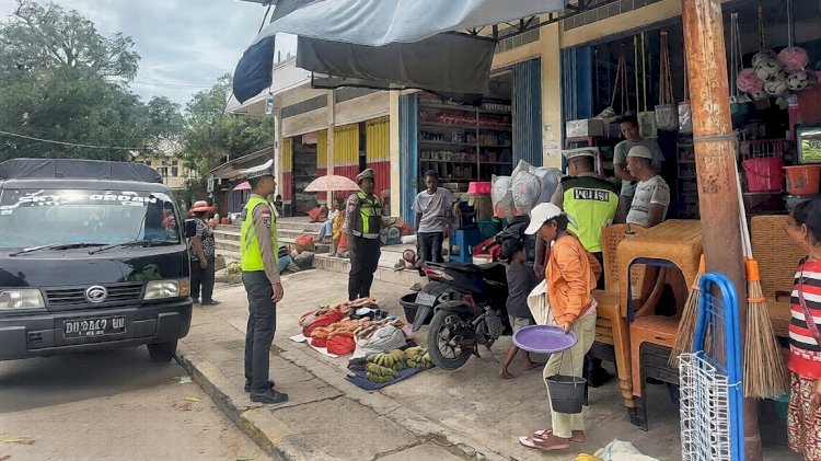 Pastikan Kamseltibcarlantas, Sat Lantas Polres Rote Ndao Lakukan Pengamanan dan Edukasi Pembinaan Kamtibmas